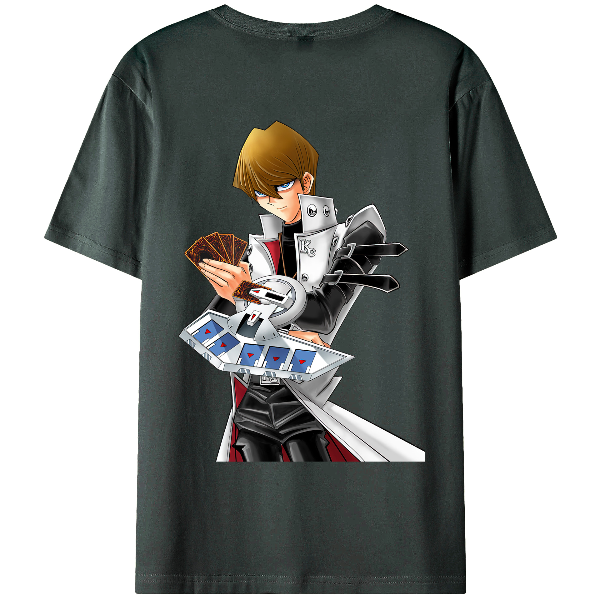 （画像用） 遊☆戯☆王 Yu-Gi-Oh! 綿100％ メンズ半袖Tシャツ（バックプリント） 通気性